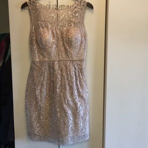Cocktail dress - champagne with lace